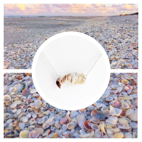 ShanRiLa Jewelry - Tiny Natural White & Lavender Coquina Shell Set